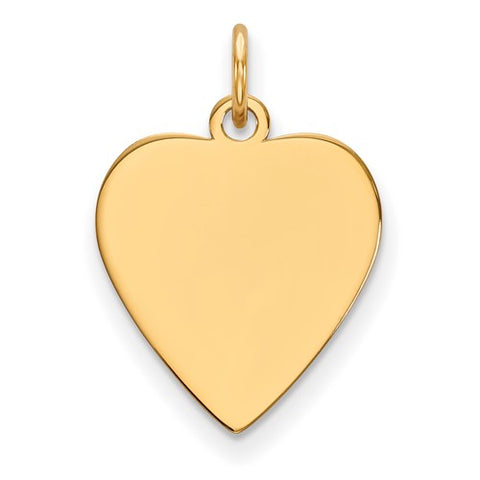 14k Yellow Gold .013 Gauge Engravable Heart Disc