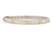 Jude Frances Sterling Silver and 18k Yellow Gold Kite Shaped Bangle