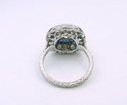 Platinum, Sapphire and Diamond  Ring