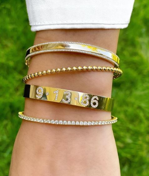 14K Yellow Gold Bangle Bracelet