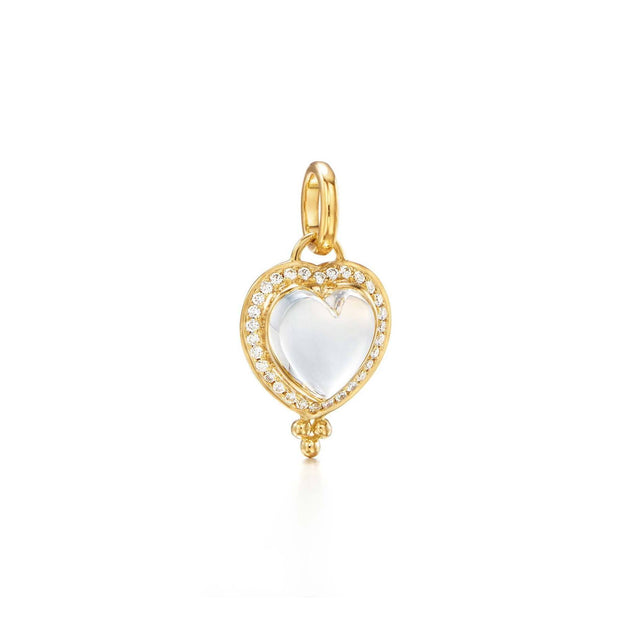Temple St. Clair 18k Yellow Gold Diamond Pavé Heart Pendant