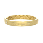 18K gold custom designed bracelet engraved with names 