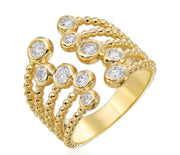 Gumuchian 18k Yellow Gold Zigzag Diamond Ring