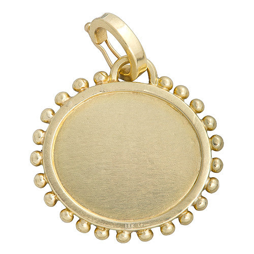 18kt yellow gold beaded pendant