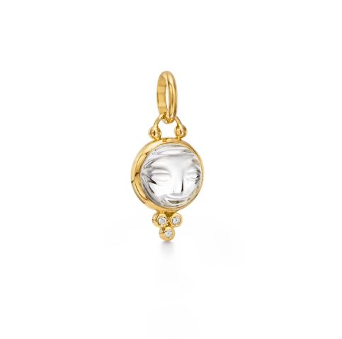 Temple St. Clair 18k Yellow Gold Moonface Enhancer with Diamonds