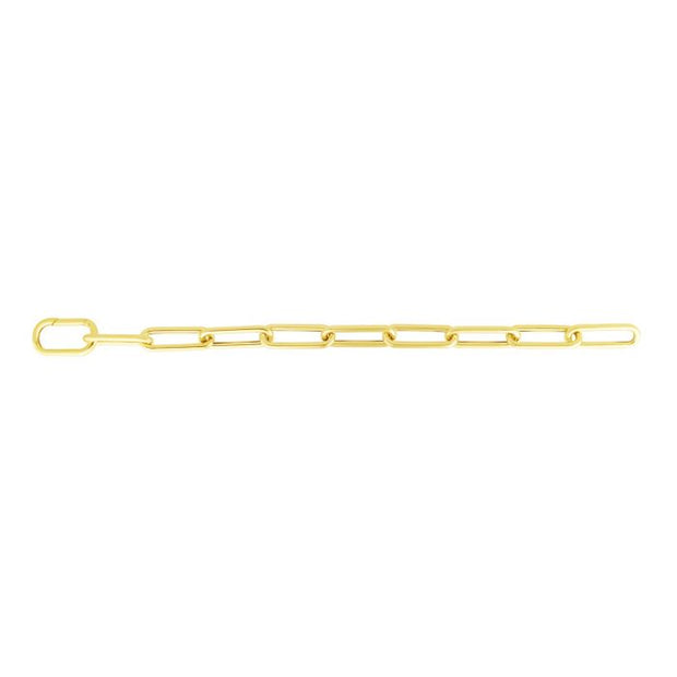 14k Yellow Gold Large Paperclip Bracelet