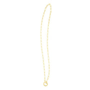 14k Yellow Gold 3.2 mm Charm Clasp Paperclip Necklace
