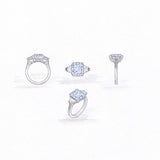 sketches of cusom designed sapphire and diamond ring