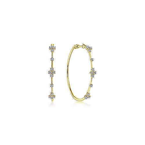 small gabriel diamond hoop earring