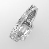 Platinum Emerald Cut Diamond Ring with Halo